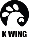 KWING logo with bird head and paw print